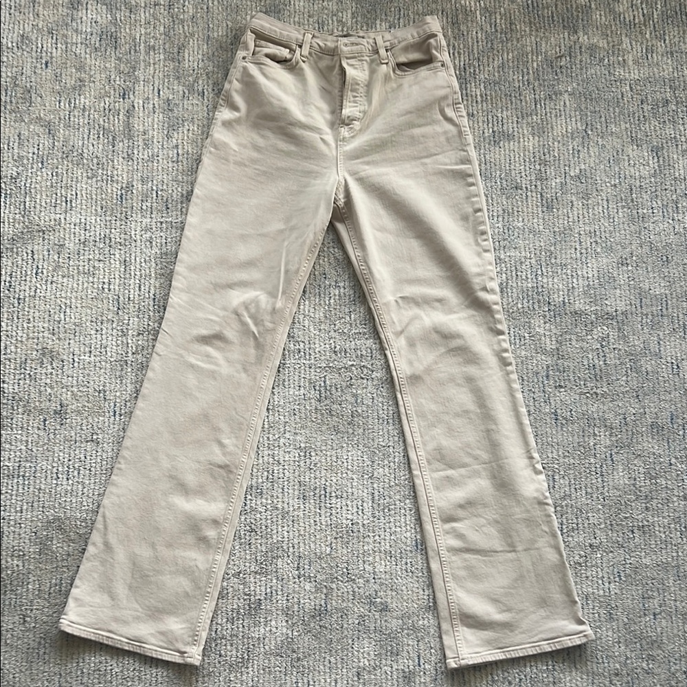 Hudson Jeans Tan Flare Wide Leg Denim